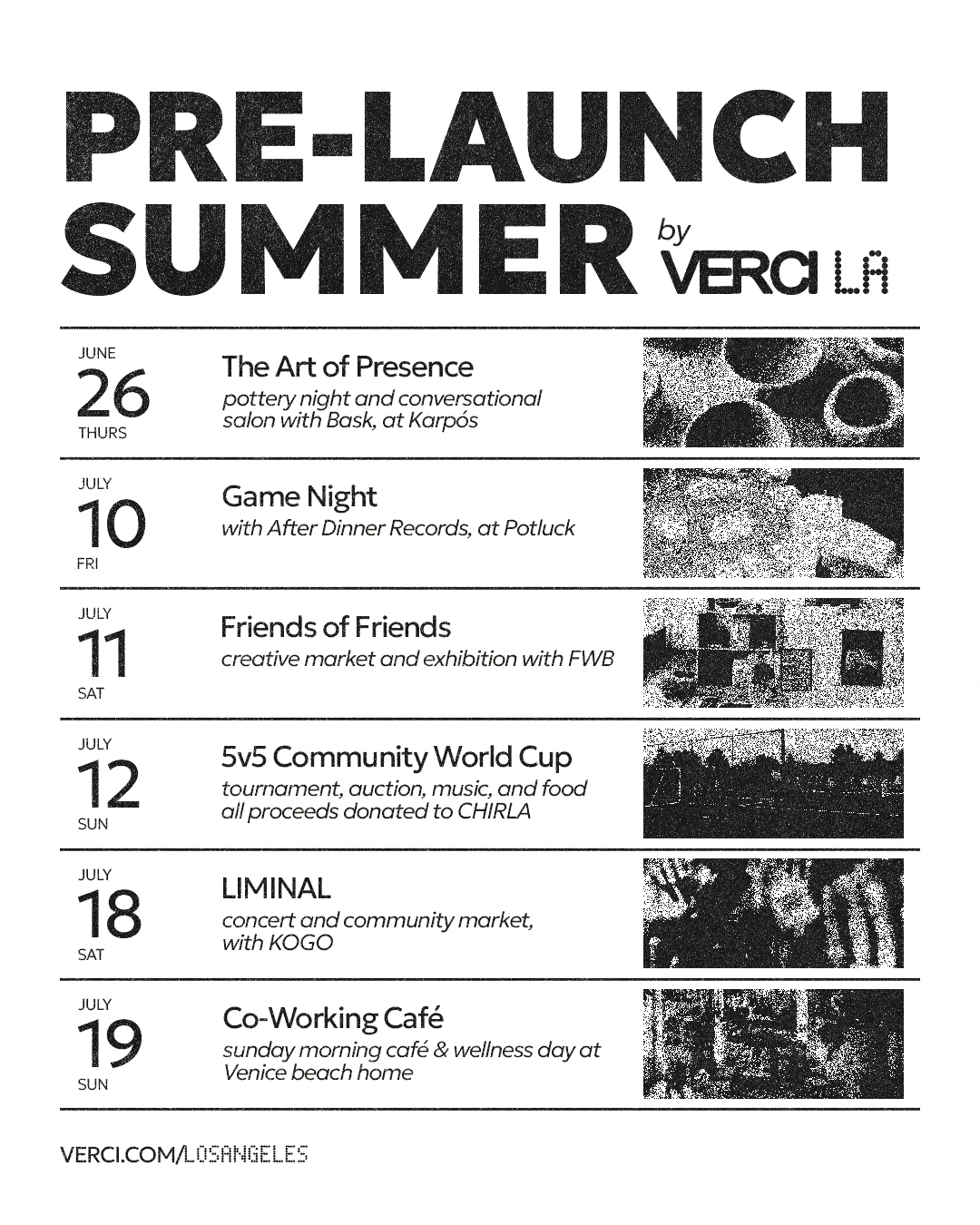 Pre-Launch Summer — Verci LA events